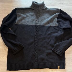 Timberland Black and Gray Turtleneck Sweater